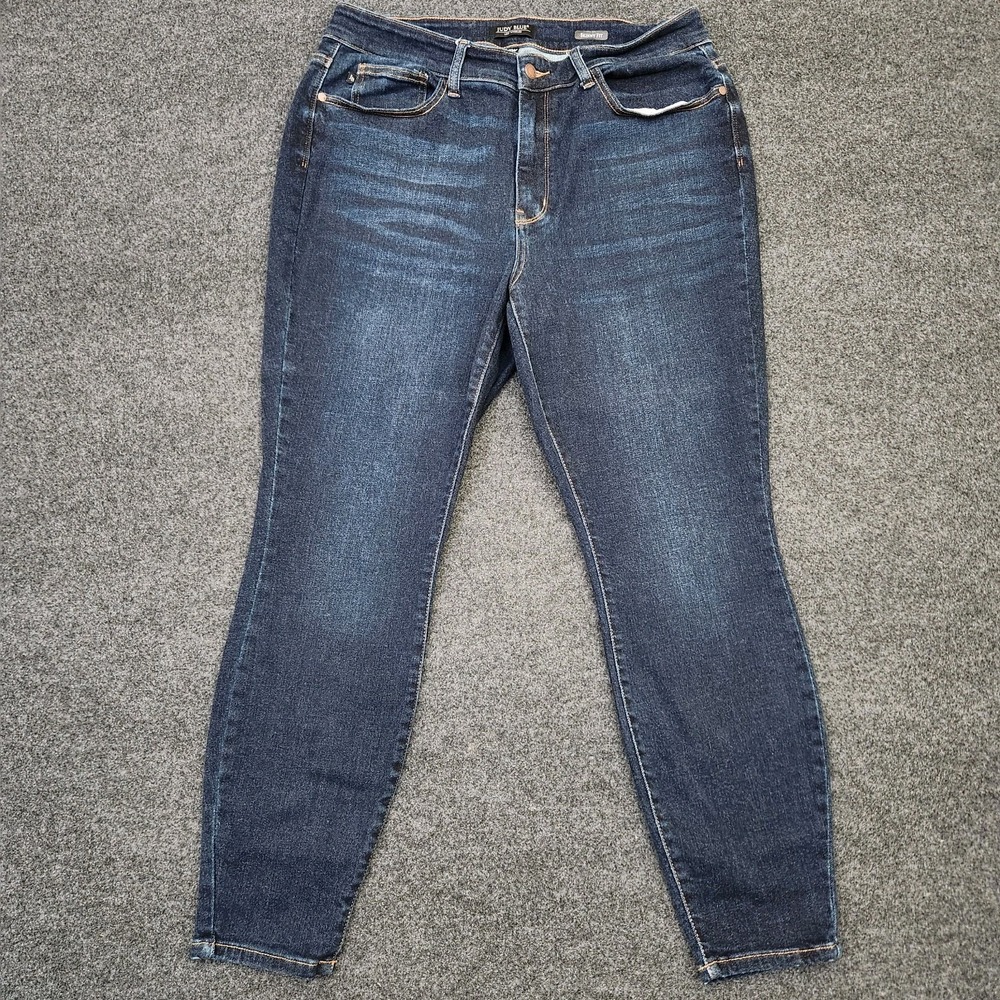 Judy Blue Womens 18W Skinny Fit Jeans Dark Wash Stretch Denim JB82253DK-PL